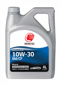 Моторное масло IDEMITSU MINERAL 10W-30 SM/CF, 4л